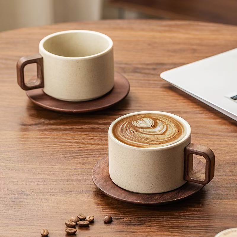 Coffee Tea Set - طقم أكواب قهوة سيراميك عتيقة مع