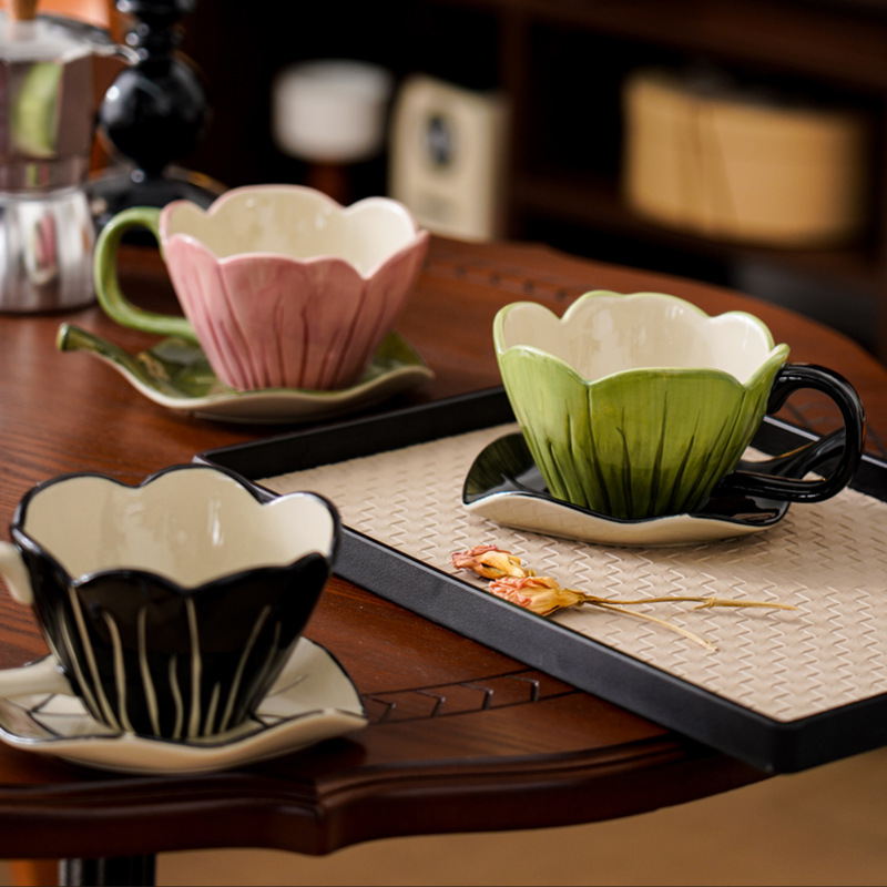Coffee Tea Set - غير النظامية رسمت باليد فنجان القهوة