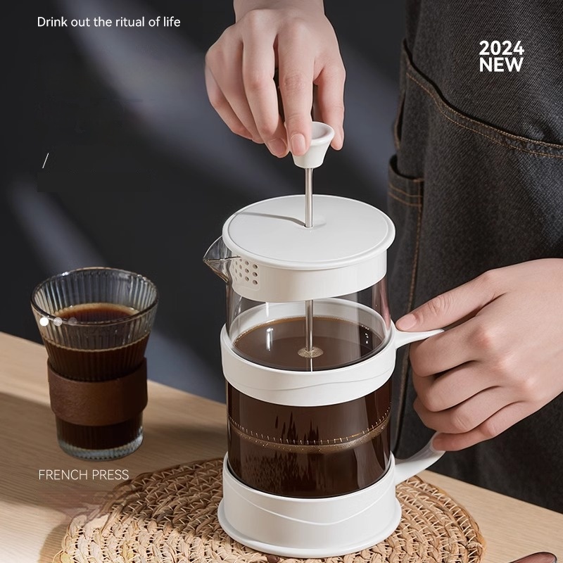 French Press Coffee & Tea - آلة صنع القهوة بالضغط اليدوي من