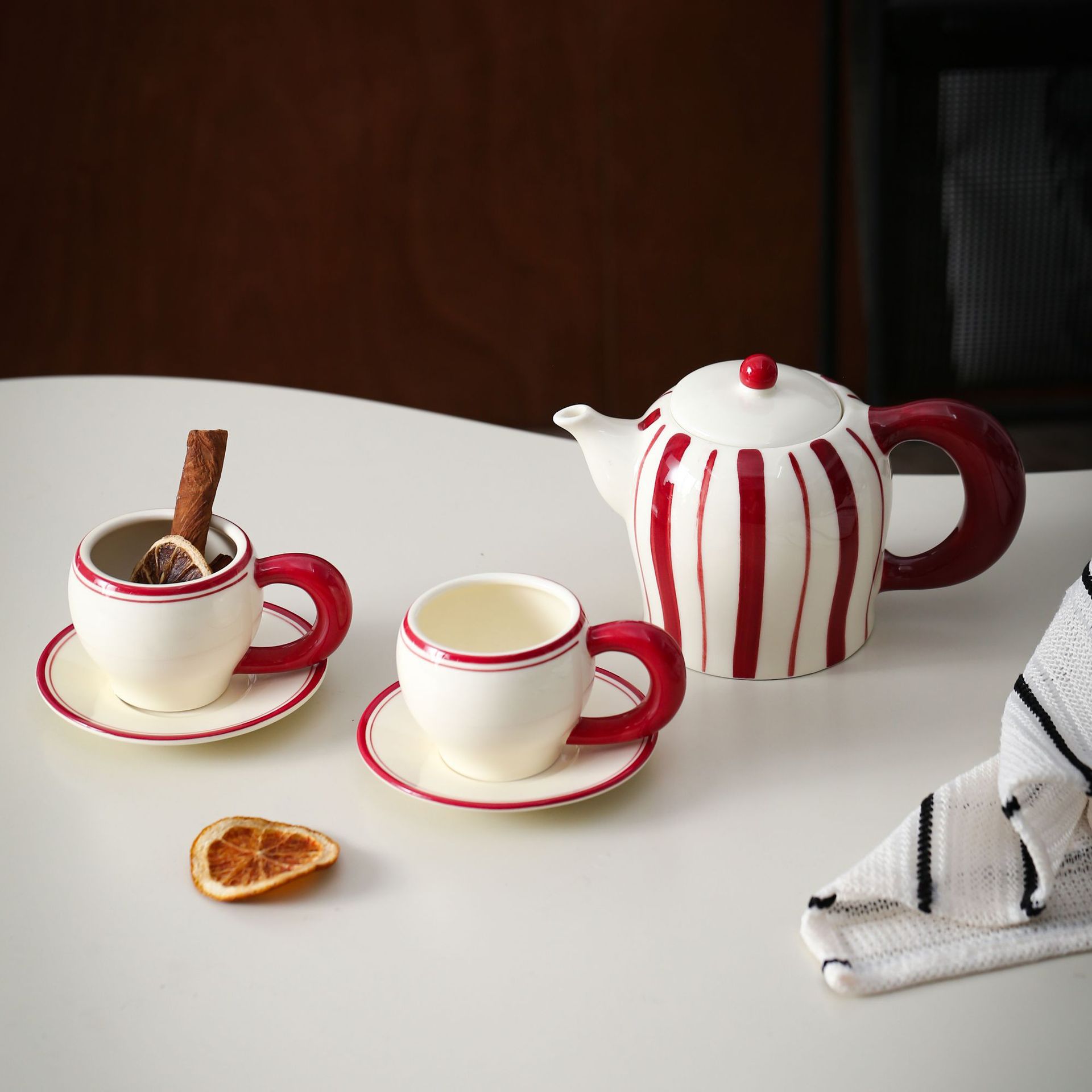 Coffee Tea Set - طقم فنجان قهوة وصحن سيراميك عتيق