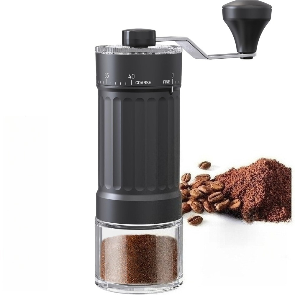 French Press Coffee & Tea - مطحنة قهوة يدوية مع 40 تعديلًا