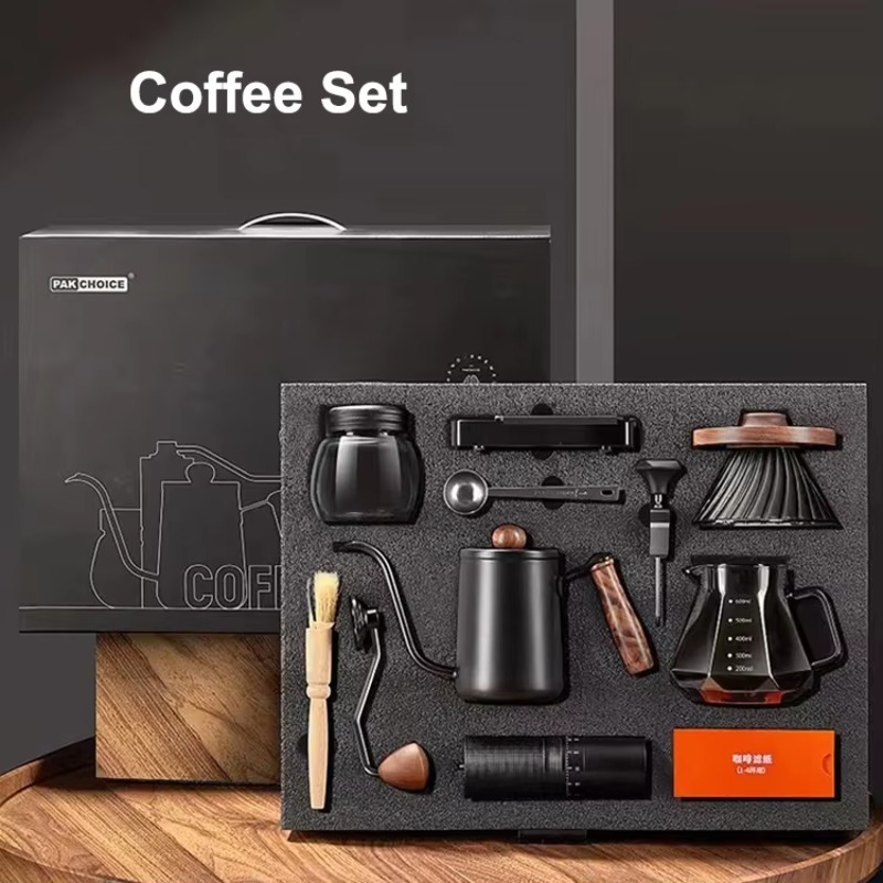 Pour Over Kettle - طقم قهوة للسفر مكون من 10