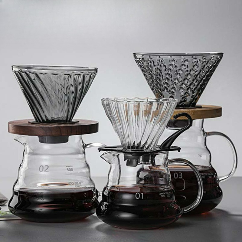 Pour Over Kettle - صب فوق صانع القهوة مجموعة زجاج