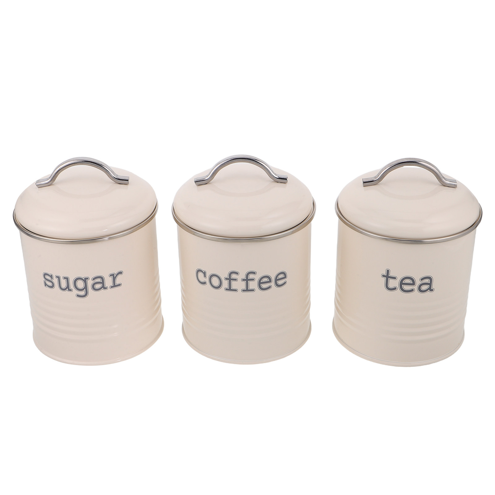 Coffee Tea Sugar Set - مجموعة من 3 حاويات محكمة الإغلاق