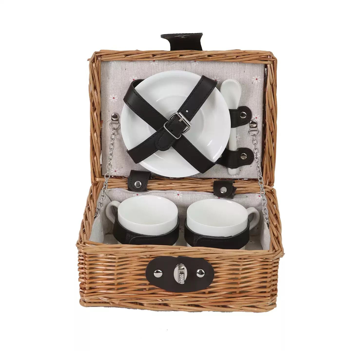 مجموعة سلة نزهة من الخيزران لش - مراجعة Coffee Tea Set وسعره