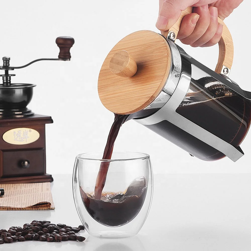 أباريق ضغط من الفولاذ المقاوم  - مراجعة French Press Coffee & Tea وسعره