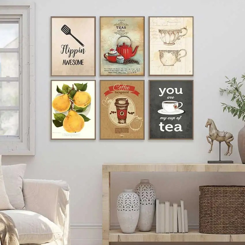 ملصقات وطباعات فنية جدارية بتص - مراجعة Coffee Tea Picture وسعره