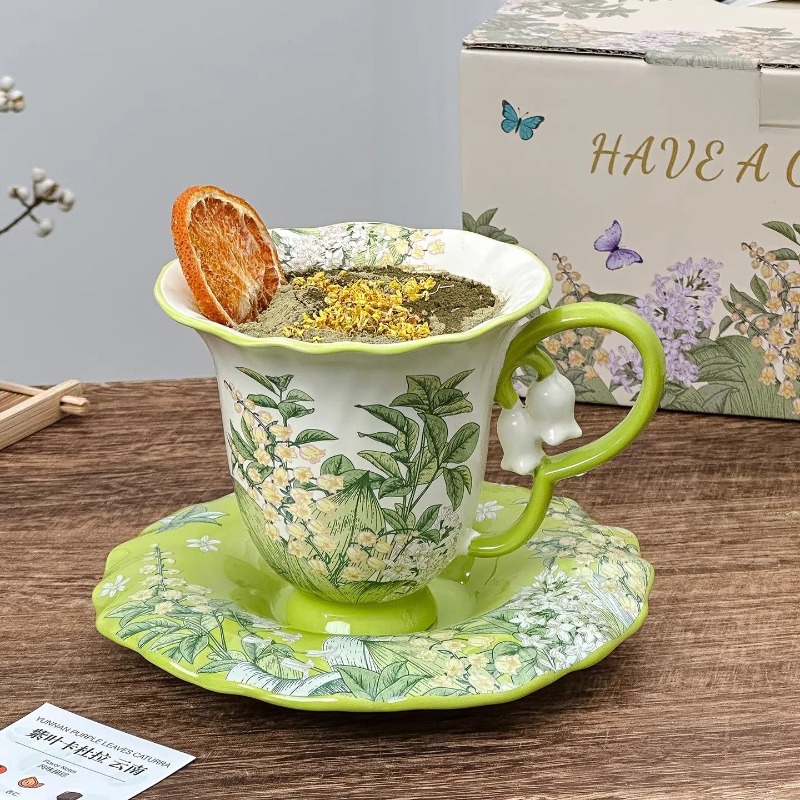 طقم شاي بعد الظهر بتصميم زهرة  - مراجعة Coffee Tea Sugar Set وسعره