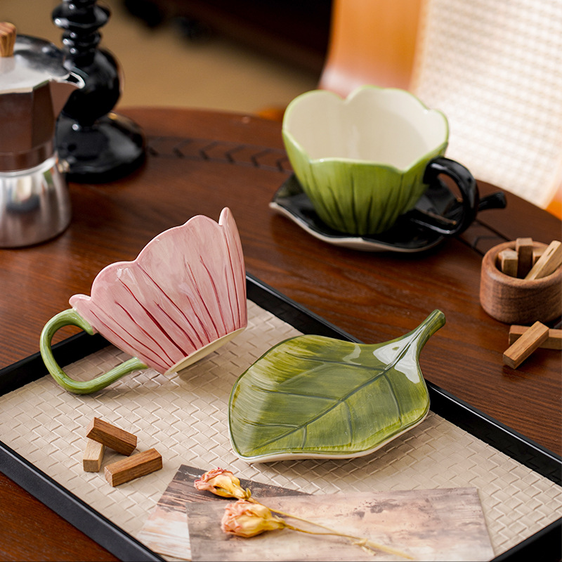 غير النظامية رسمت باليد فنجان  - مراجعة Coffee Tea Set وسعره
