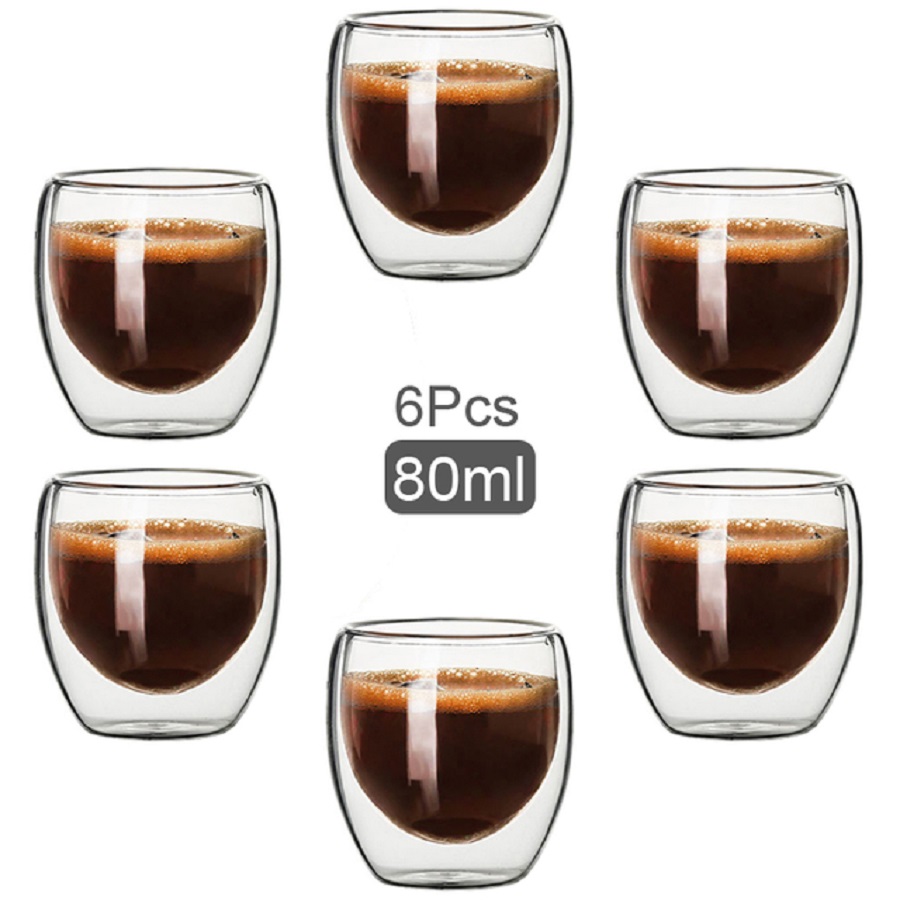 أكواب قهوة زجاجية مزدوجة الجدا - مراجعة Coffee Tea Sugar Set وسعره