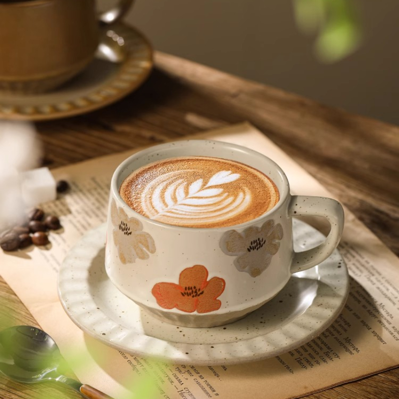 الرجعية كوب سيراميك الفخار الخ - مراجعة Coffee Tea Sugar Set وسعره