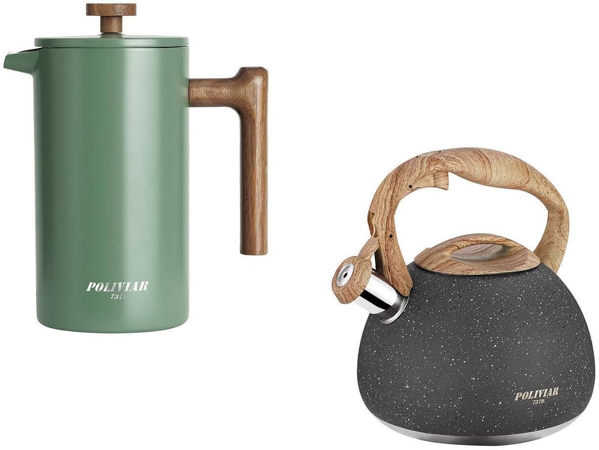 مجموعة POLIVIAR المكونة من ماك - مراجعة French Press Coffee & Tea وسعره