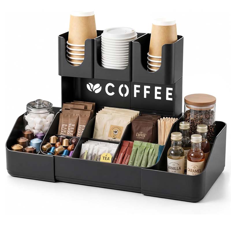 منظم محطة القهوة ذو طبقتين للط - مراجعة Coffee Tea Station وسعره