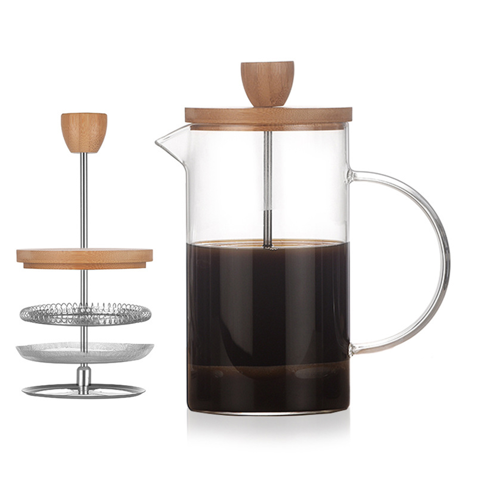 وعاء ضغط فلتر فرنسي منزلي متعد - مراجعة French Press Coffee & Tea وسعره