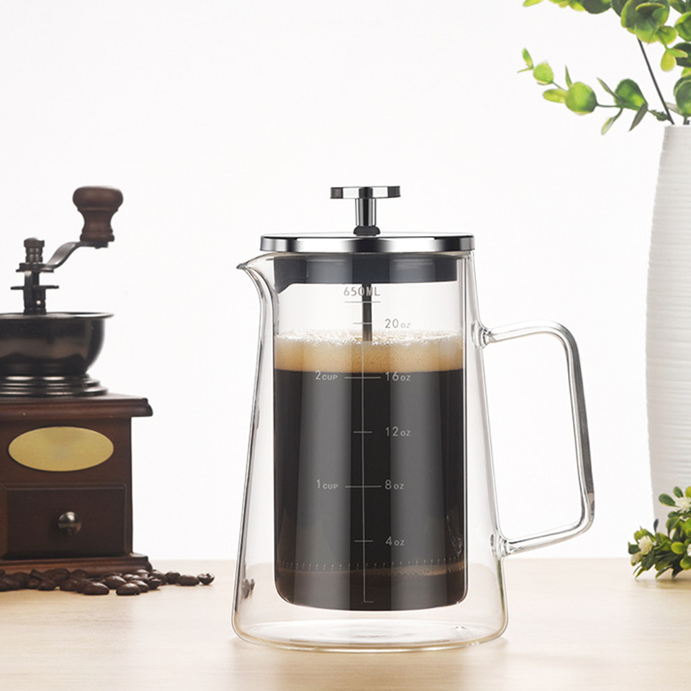 وعاء ضغط فرنسي مزدوج الطبقات و - مراجعة French Press Coffee & Tea وسعره