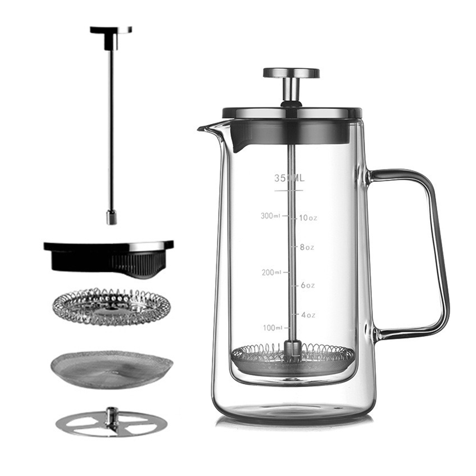 وعاء ضغط فرنسي مزدوج الطبقات و - مراجعة French Press Coffee & Tea وسعره