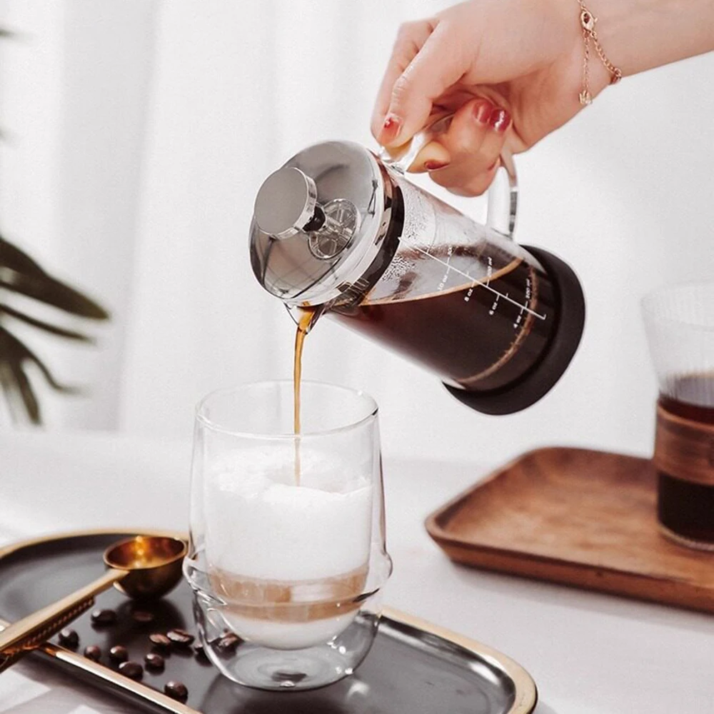 إبريق قهوة فرنسي زجاجي سعة 550 - مراجعة French Press Coffee & Tea وسعره