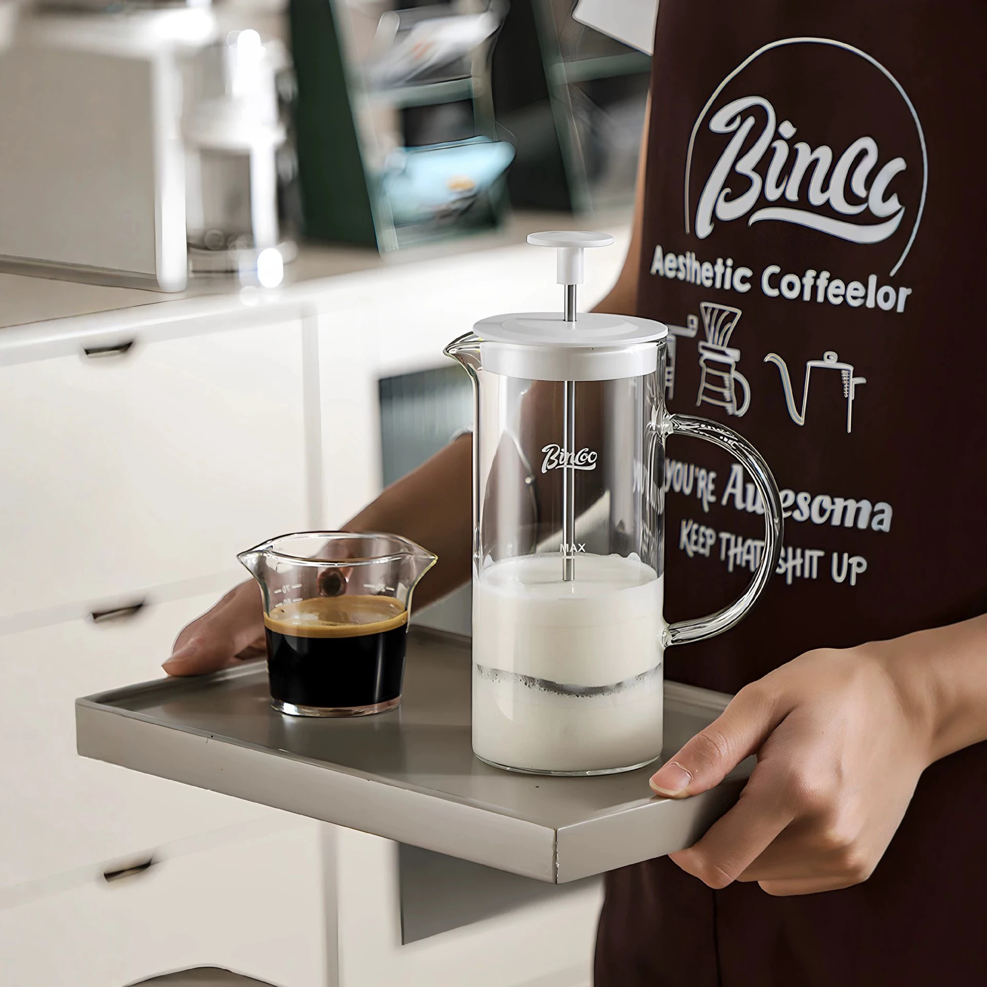 إبريق قهوة فرنسي زجاجي سعة 550 - مراجعة French Press Coffee & Tea وسعره