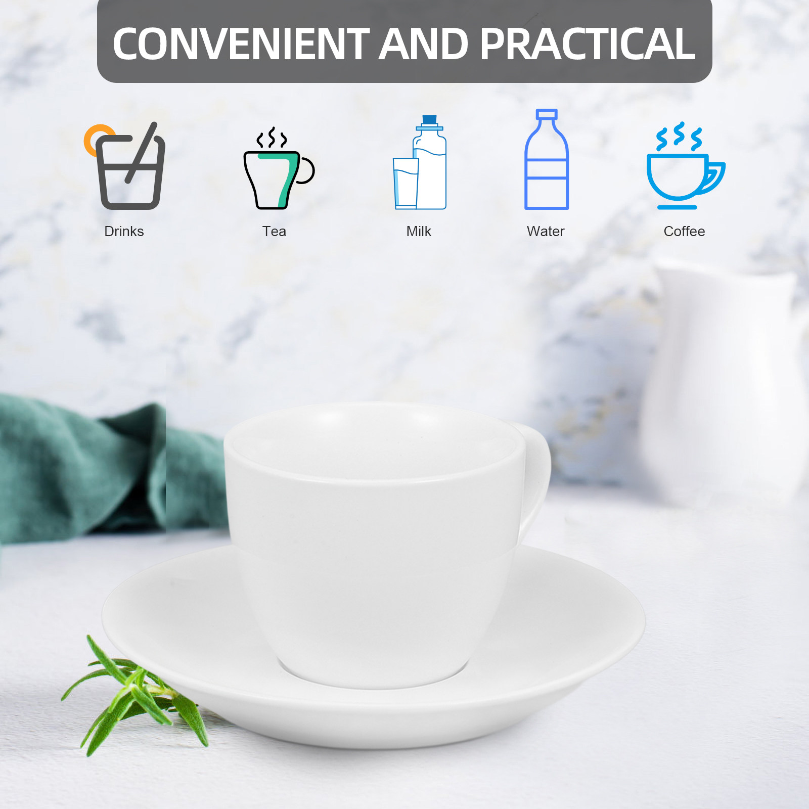 طقم فناجين قهوة وصحون بتصميم ب - مراجعة Coffee Tea Set وسعره